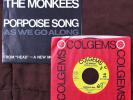 Monkees Yellow PROMO 45 & Picture Sleeve 1968 Porpoise Song 