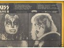 KISS PERUVIAN Alive II NON GATEFOLD - B&W COVER PERU LP