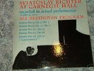 SVIATOSLAV RICHTER AT CARNEGIE HALL 4 Album 7 LP Set