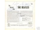 THE BEATLES HITS FULLY SIGNED VINYL SLEEVE