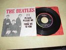 NM 1964 BEATLES PLEASE PLEASE ME VJ 581 45 OVAL LGO+ PS