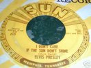 ELVIS PRESLEY I DON'T CARE & GOOD ROCKIN' SUN 210 RARE