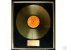 rare ZIGGY STARDUST gold disc presented to DAVID BOWIE