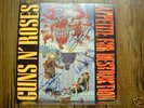 GUNS N ROSES SLASH AXL SIGNED VINYL LP APPETITE RARE
