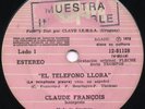 CLAUDE FRANCOIS El Teléfono.. IN SPA URUGUAY PRO 7 RARE