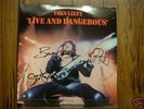 thin lizzy signed live and dangerous lp authentic