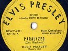 philippines ELVIS PRESLEY 78 rpm PARALYZED