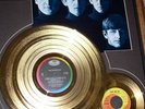 MEET THE BEATLES LP,GOLD LOVE ME DO, 45 GOLD FRAMED.