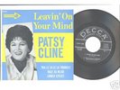 Patsy Cline Leavin On Mind Decca EP 45 Record Cover M-