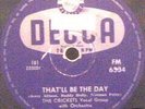 CRICKETS - That'll Be The Day - on SA DECCA 78 rpm