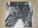MOTLEY CRUE TOO FAST FOR LOVE SIGNED LEATHUR LP