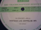 LED ZEPPELIN BBC TRANSCRIPTION DISC ORIGINAL 1983(1971)