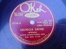 A-1 OKEH 8318 LOUIS LILLIAN ARMSTRONG GEORGIA GRIND NR