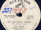 philippines PROMO COPY THE TOKENS 78 rpm THE LION SLEEP