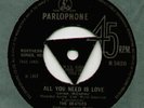 THE BEATLES All you need is Love *Rare TRI* UK 45 PARLO