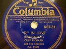 CLIFF RICHARD PAKISTAN 78 RPM.
