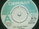 DAVID BOWIE LOVE YOU TILL TUESDAY ORIG UK DERAM DEMO 45
