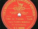 BORONAT OLIMPIA Opera 78rpm G&T 53346 Valse de Traviata