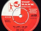 JOHN LEYTON: Tell Laura I Love Her (UK Top Rank 45)