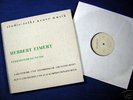 Herbert EIMERT - Einfuehrung LP Orig. Wergo Stockhausen