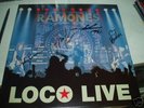 AUTOGRAPHED RARE RAMONES VINYL LP: LOCO LIVE 1991