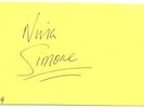 NINA SIMONE 5 X 3 SIGNED ALBUM PAGE JAZZ