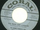 RARE 45  JOHNNY BURNETTE TRIO = TRAIN KEPT A-ROLLIN'