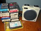 VINTAGE J.C. PENNEY PORTABLE 8 TRACK PLAYER W/42 TAPES