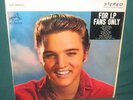 Elvis Presley For LP Fans Only LP Rare 2 Sided Cover