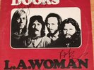 THE DOORS LA WOMAN LP ALBUM SIGNED BY 3 W/ COA RARE