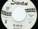 BEATLES-SHE LOVES YOU-ORIGINAL PROMO-45-SWAN-VERY RARE
