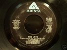 70's Soul 45 MANDRILL on ARISTA Too Late