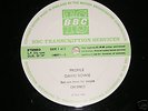 David Bowie  / Police  BBC Transcription services disc