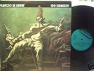 FABRIZIO DE ANDRE' - 1991 concerti FONIT CETRA 2LP