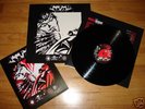 KMFDM symbols LP bio, stickers, b/s pass mint rare
