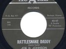 Rare Rockabilly 45 - Joe D. Johnson - Rattlesnake Daddy