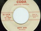 Rockabilly 45 RPM CODA 3005 Betty Ann