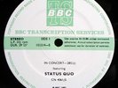 STATUS QUO - BBC Transcription Disc LP 1982