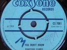 RIGHTEOUS FLAMES 45 YOU DON'T KNOW, RARE COXSONE 1968