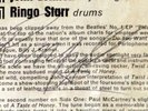 BEATLES RINGO STARR SIGNED EP SLEEVE 1963 CAIAZZO COA