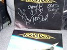 BOSTON AUTOGRAPHED SIGNED LP SLEEVE BRAD DELP RIP