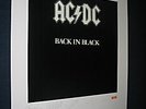 PLATE SIGNED LITHOGRAPH - AC/DC - BACK IN BLACK + COA