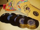 Box of Greek Records These are old ones w/sleeves 45