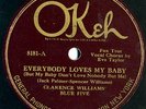 Okeh 8181 Louis Armstrong w CLARENCE WILLIAMS BLUE 5 VG