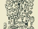 JIM FLORA JAMES FLORA 1940s ORIGINAL WOODCUT PRINT