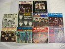 THE BEATLES 45 RPM RECORDS, 10 VINTAGE 45'S, RARE VJ