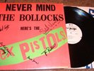 SEX PISTOLS - NEVER MIND LP SIGNED ORIG PUNK UNPLAYED