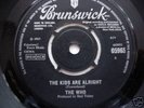 THE WHO – THE KIDS ARE ALRIGHT – BRUNSWICK UK SINGLE
