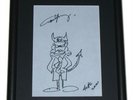 AC DC  signed autographed Angus Young Devil Drawing 