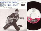 TRES RARE EP :  HALLYDAY écrit  HALLIDAY  ( BLEU )
